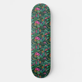 Krokodil Djungeldrömmar Sömlös Ytmönster Mini Skateboard Bräda 18,5 Cm
