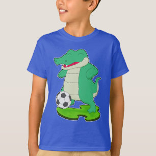 Krokodil Fotbollsspelare Fotboll T Shirt