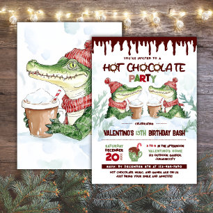 Krokodil Hett Chocolate Party Birthday Investigati Inbjudningar