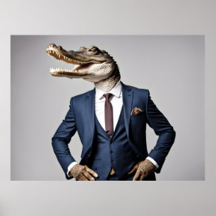 Krokodil i kostym poster