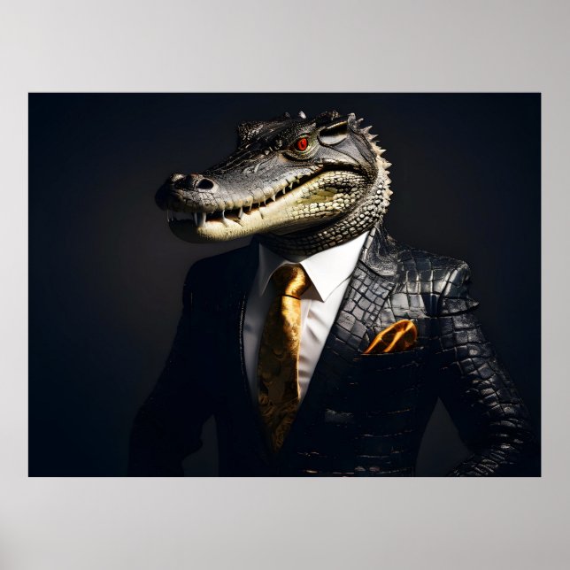 Krokodil i kostym poster (Framsidan)