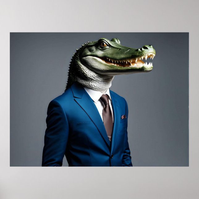 Krokodil i kostym poster (Framsidan)