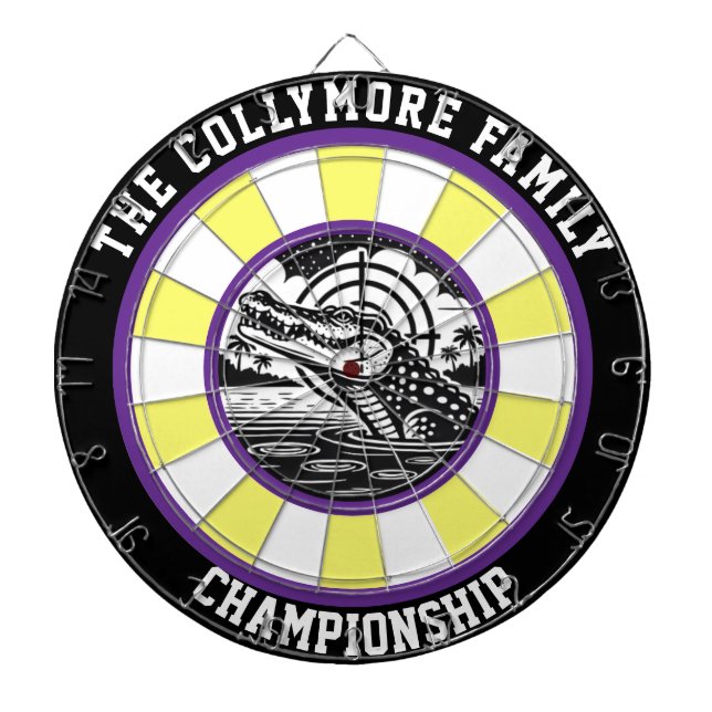 Krokodil i Target Sjö Design Darttavla (Framsidan)