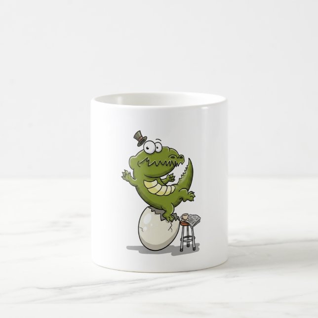 Krokodil kläcks ur ett ägg kaffemugg (Center)