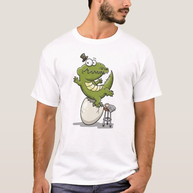 Krokodil kläcks ur ett ägg t shirt (Framsida)