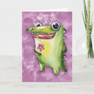 Krokodil Leenden Kort