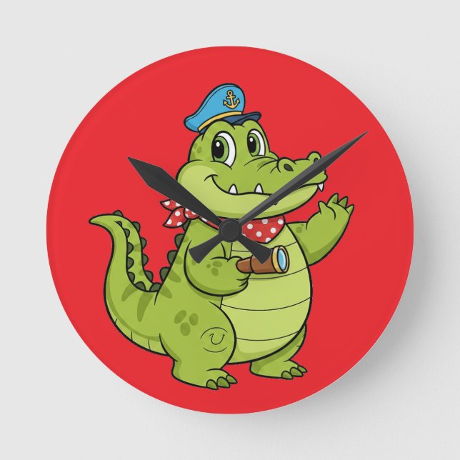 krokodil rund klocka (Framsida)