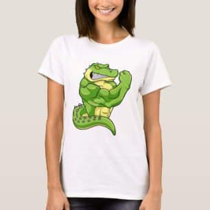Krokodil som Bodybuilding och stora muskler T Shirt