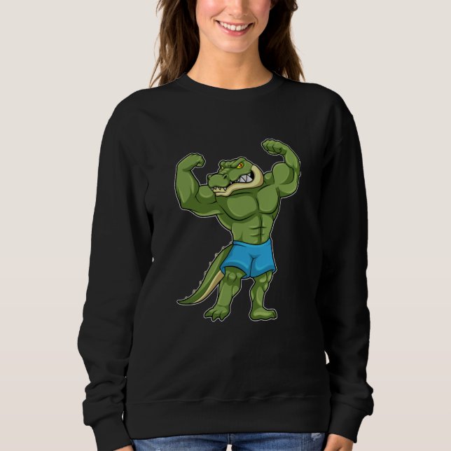 Krokodil som Bodybyggder extrem T Shirt (Framsida)