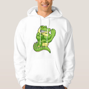 Krokodil som Bodybyggder med stora muskler Hoodie