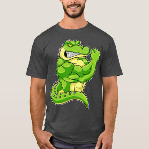 Krokodil som Bodybyggder med stora muskler T Shirt