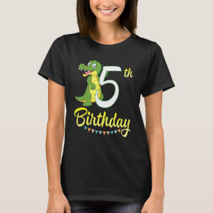 Krokodil som dansar Lycklig 5:e födelsedag för mig T Shirt