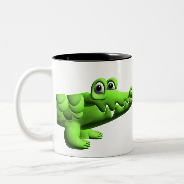 Krokodil Två-Tonad Mugg (Vänster)