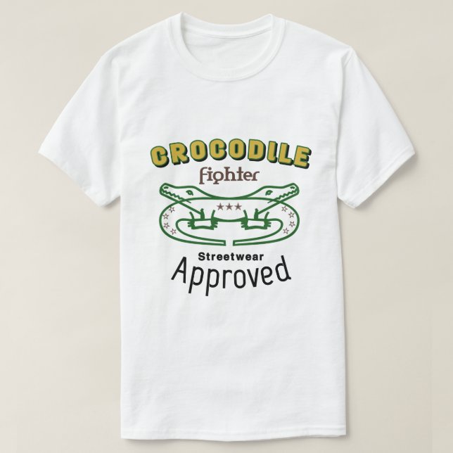 Krokodil typografi design t shirt (Design framsida)