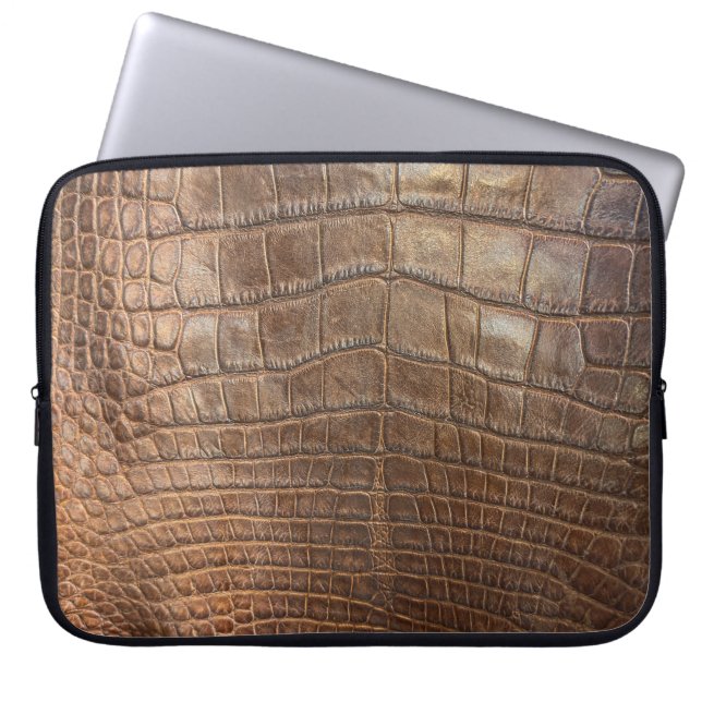 Krokodildjurspapper, reptiltan alligator laptop fodral (Framsidan)