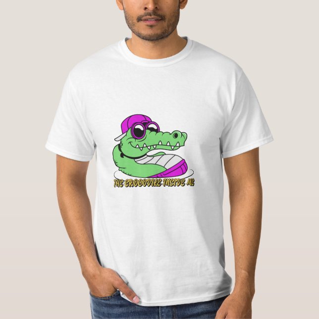 Krokodilen inuti mig | Söt, vacker design T Shirt (Framsida)