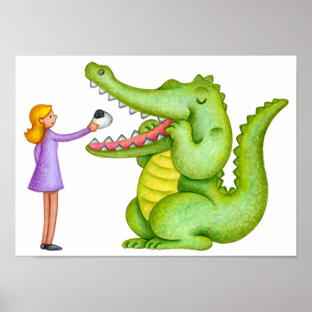 Krokodilens lunchtid. poster (Framsidan)