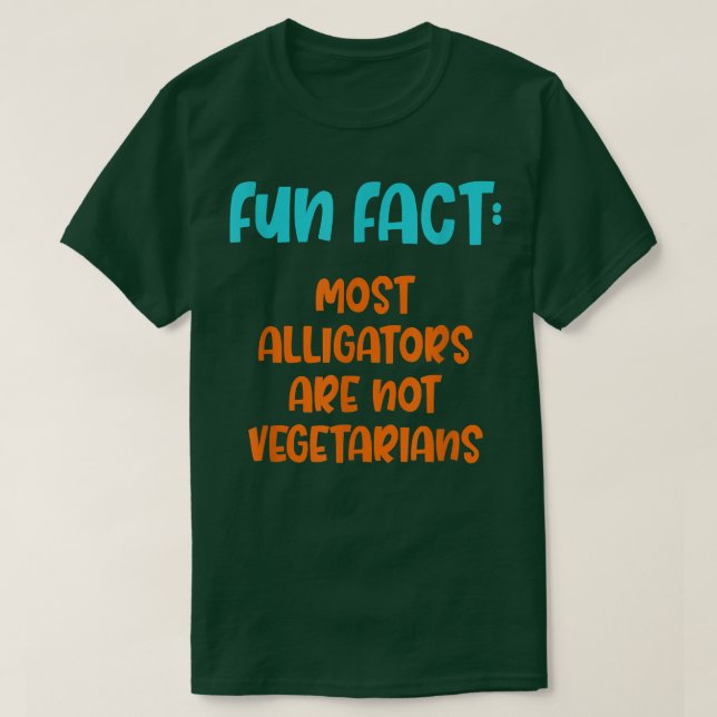Krokodiler är Not Vegetarians Funny Animal Pun Hu T Shirt (Design framsida)