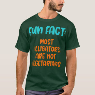 Krokodiler är Not Vegetarians Funny Animal Pun Hu T Shirt