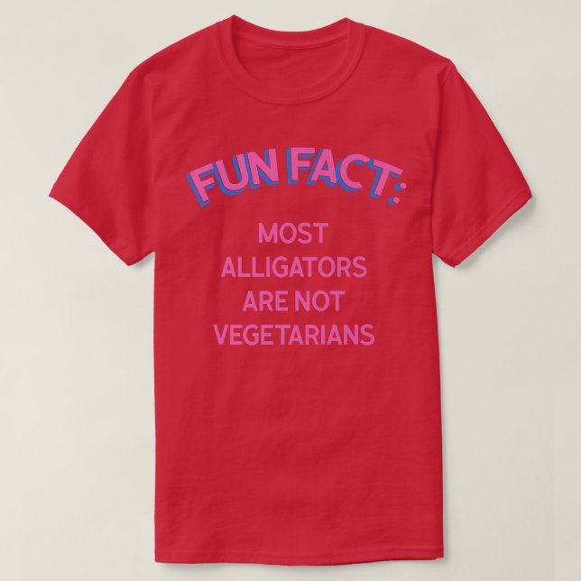 Krokodiler är Not Vegetarians Funny Animal Pun Hu T Shirt (Design framsida)