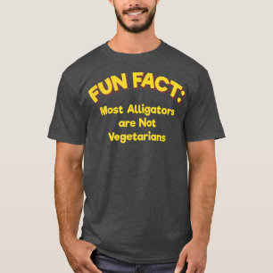Krokodiler är Not Vegetarians Funny Animal Pun Hu T Shirt