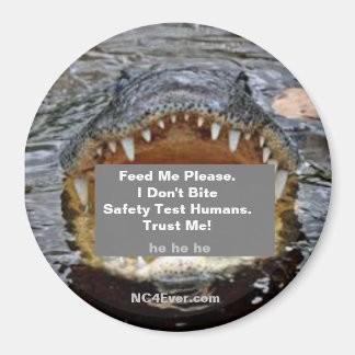 Krokodiler bitor inte säkerhetstester på människor magnet