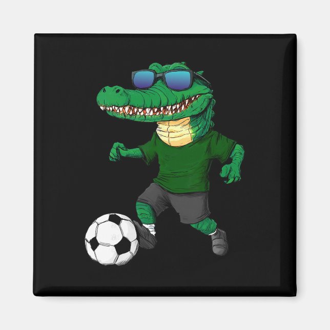 Krokodiler Fotboll _1  Magnet (Framsidan)
