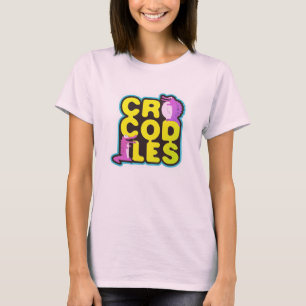 Krokodiler med två lycklig - levande t shirt
