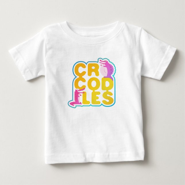 Krokodiler med två lycklig tee shirt (Framsida)