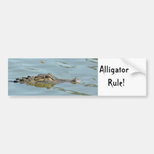 Krokodiler Rule Bumper Sticker Bildekal
