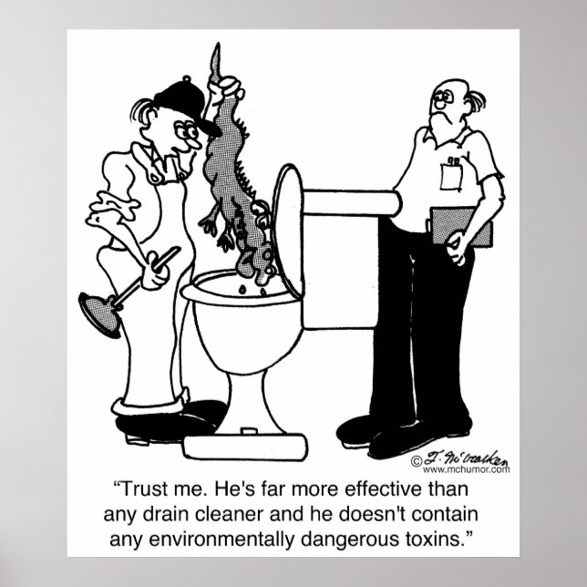 Krokodiler som tömningsrengörare poster (Framsidan)