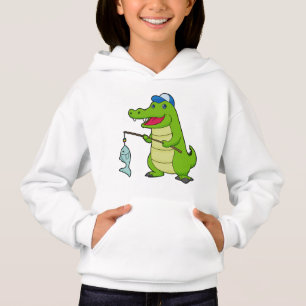 Krokodilfiskets fiskets Finshing-stav T Shirt