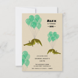 KrokodilFödelsedagsfest Inbjudningar