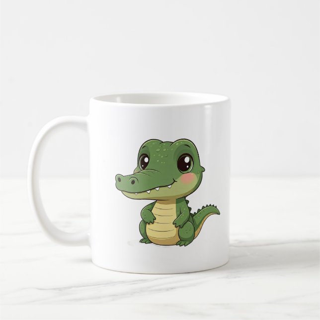 Krokodilkonstruktion för Cute baby Kaffemugg (Vänster)