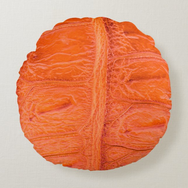 Krokodilkrämens bakgrund i struktur. Den här bilde Rund Kudde (Framsidan)