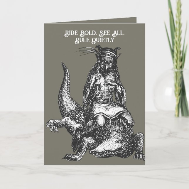 Krokodilkungen av skuggor kort (Framsida)