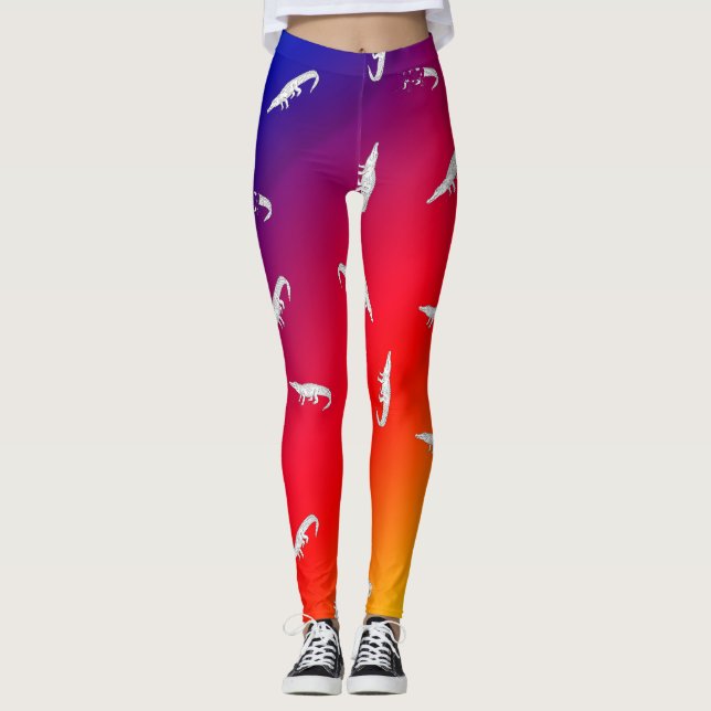 Krokodilltryckta Leggings (Framsida)