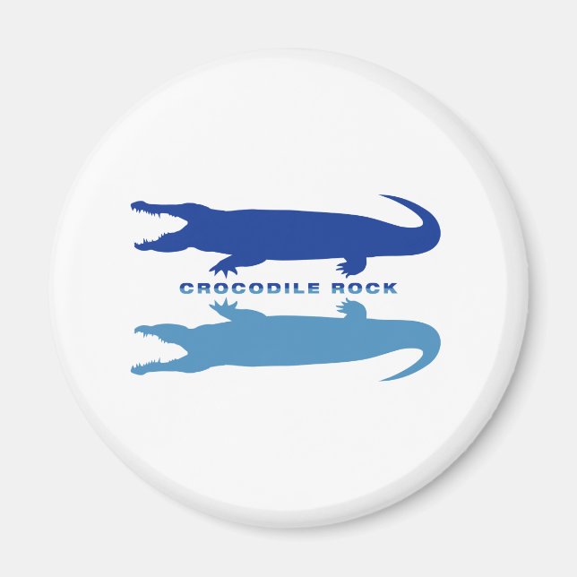 Krokodilreflektion (blå) magnet (Framsidan)