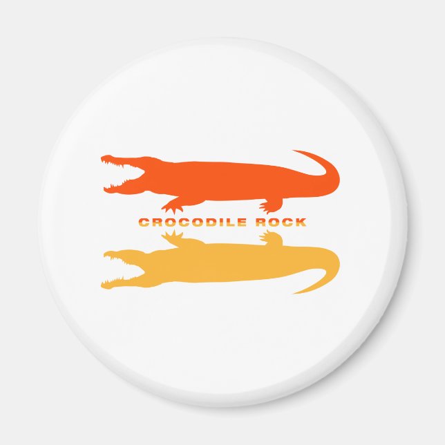 Krokodilreflektion (Orange) Magnet (Framsidan)