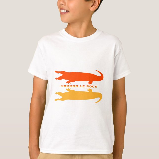 Krokodilreflektion (Orange) T-shirt (Framsida)