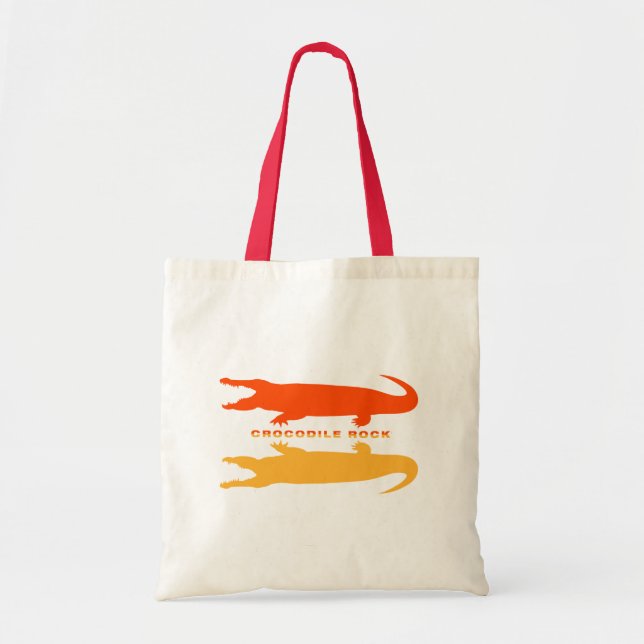 Krokodilreflektion (Orange) Tygkasse (Framsidan)