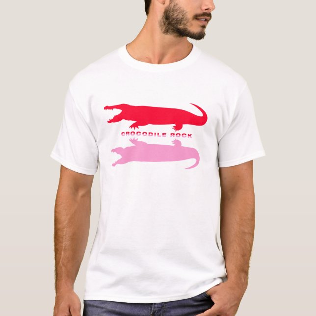 Krokodilreflektion (röd) t shirt (Framsida)