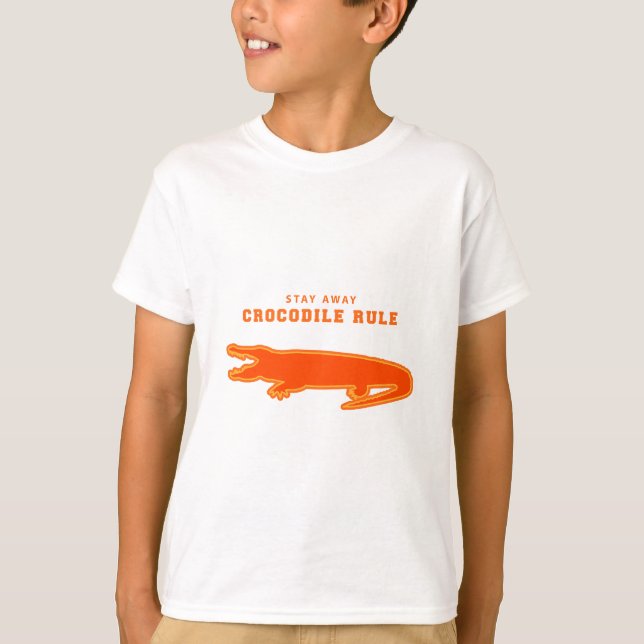 Krokodilregel (Orange) Tee Shirt (Framsida)