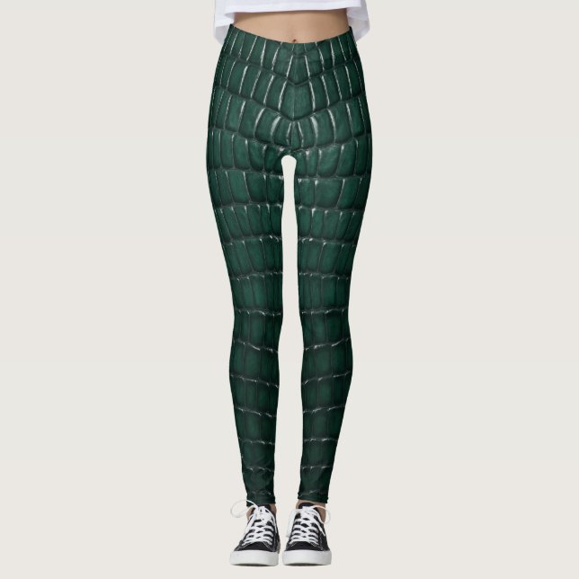 Krokodilskinn Leggings (Framsida)