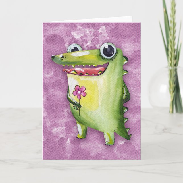 Krokodilsmil Kort (Framsida)