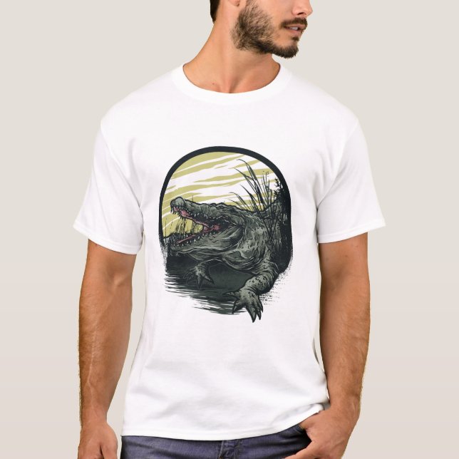 Krokodiltatuering T-Shirt (Framsida)