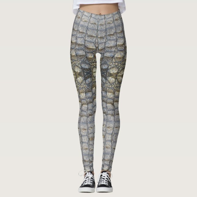 Krokodiltryck Leggings (Framsida)