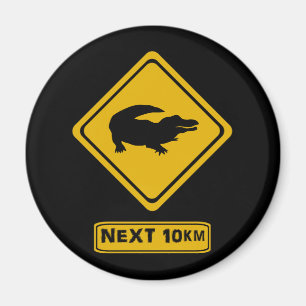 krokodilvägskylt magnet
