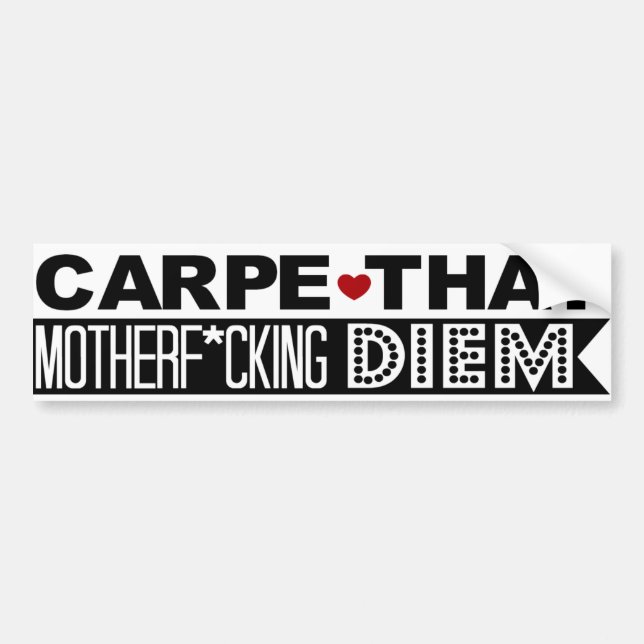 KROKSTICKER: Carpe That Motherf*cking Diem! Bildekal (Framsidan)