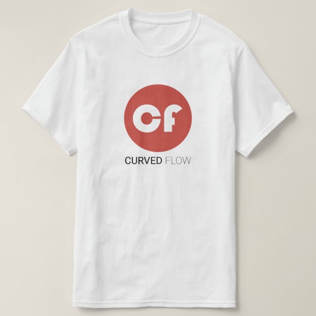 Krökt FLÖDESlogotypT-tröja T Shirt (Design framsida)